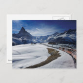 Carte Postale Train ferroviaire Gornergrat et Matterhorn à Zerma (Devant / Derrière)