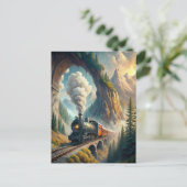 Carte Postale Train Fleece Blanket (Debout devant)