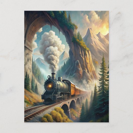 Carte Postale Train Fleece Blanket (Devant)