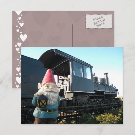 Carte Postale Train Gnome (Devant / Derrière)