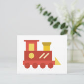 Carte Postale train jouet (Debout devant)