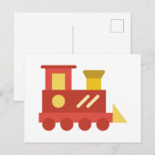 Carte Postale train jouet (Devant / Derrière)