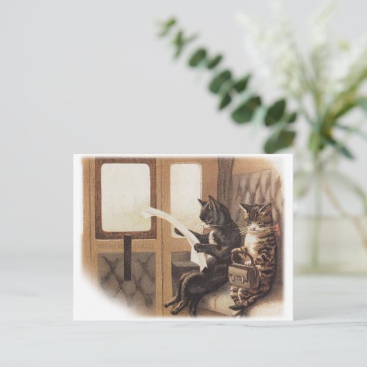 Carte Postale Train Kitty (Debout devant)