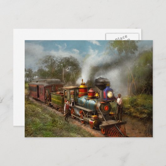 Carte Postale Train - Le chemin de fer céleste 1896 (Devant / Derrière)