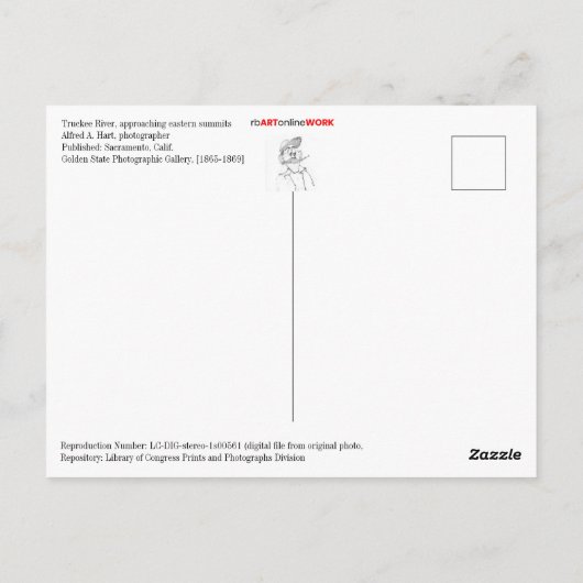 Carte Postale Train Le Long Du Truckee River (Dos)