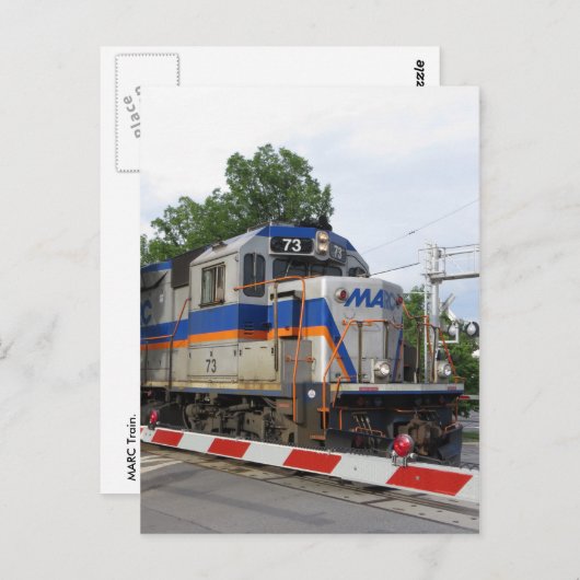 Carte Postale Train MARC (Devant / Derrière)