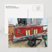Carte Postale Train modèle rouge (Devant / Derrière)