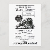 Carte Postale Train New Jersey Central Blue Comet (Devant)