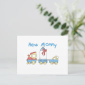 Carte Postale Train New Mommy of Boy tshirts et cadeaux (Debout devant)