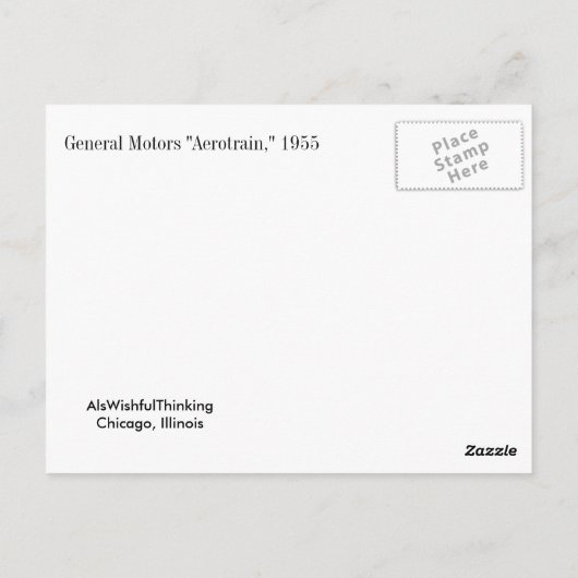 Carte Postale Train of the Future ! (Dos)