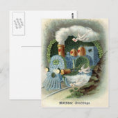 Carte Postale Train Oubliez-Moi Pas Clover Dove (Devant / Derrière)