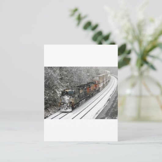Carte Postale Train ouest à Snow (Debout devant)
