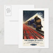 Carte Postale Train Pullman Reine d'Écosse (Devant / Derrière)