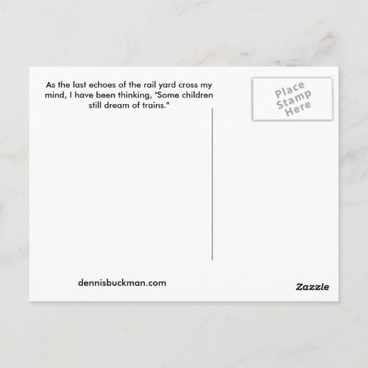 Carte Postale Train Push (Dos)