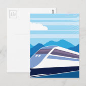 Carte Postale Train rapide (Devant / Derrière)