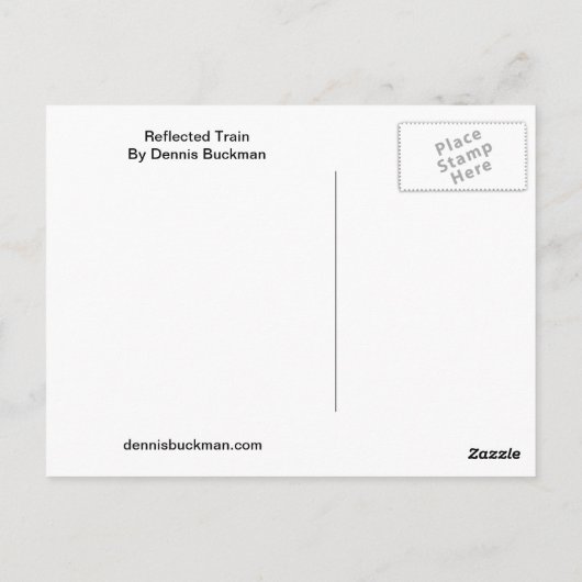 Carte Postale Train reflété (Dos)
