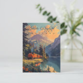 Carte Postale Train Shasta à la lumière du jour de style vintage (Debout devant)