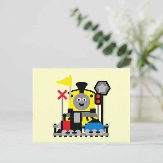 Carte Postale Train souriant (Debout devant)