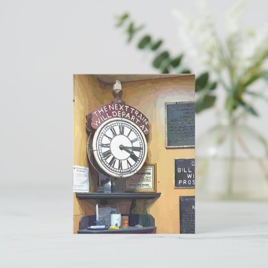 CARTE POSTALE TRAIN STATIONS (Debout devant)