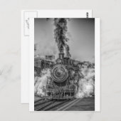 Carte Postale Train Steam Railroad Steampunk Engine Destinée (Devant / Derrière)