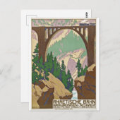 Carte Postale Train sur le pont, Graubünden, Suisse (Devant / Derrière)