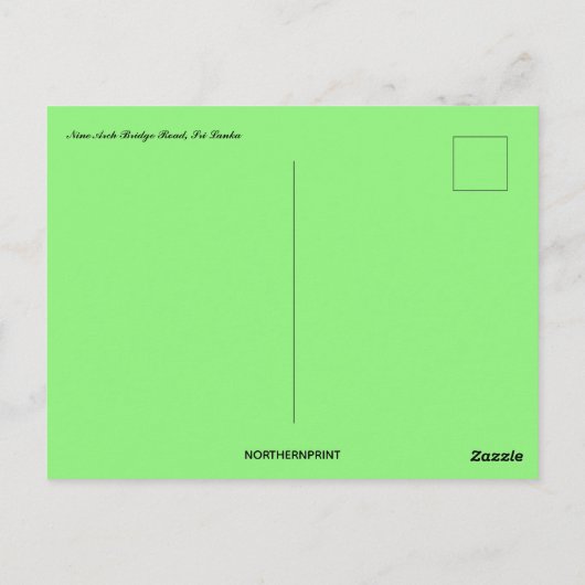 Carte Postale Train sur Nine Arch Bridge Road Sri Lanka (Dos)