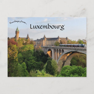 Carte Postale Train sur un pont en arc au Luxembourg