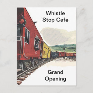 Carte Postale Train Theme Railroad RR Rail Travel depot POSTCARD