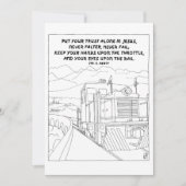 Carte postale Train to Heaven Scripture Coloring (Devant)