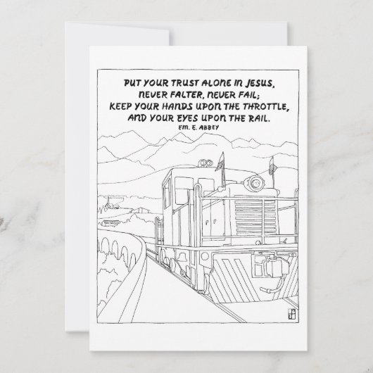 Carte postale Train to Heaven Scripture Coloring (Devant)