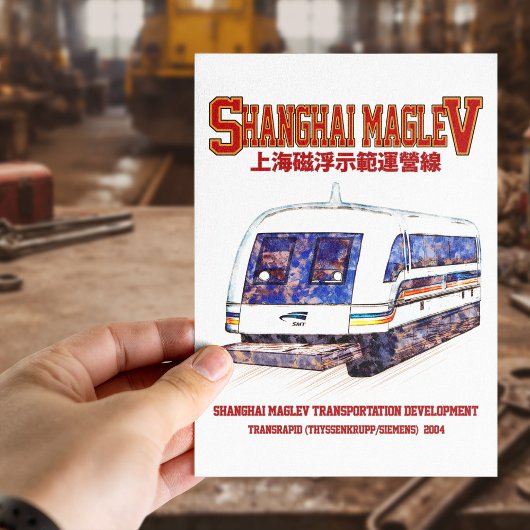 Carte Postale Train Transrapide Shanghai Maglev SMT