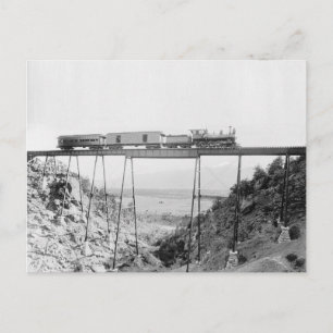 Carte Postale Train traversant un pont élevé, 1890