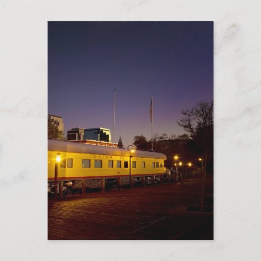 Carte Postale Train Union Pacific dans le Vieux Sacramento (Devant)