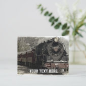Carte Postale Train vintage avec CustomText (Debout devant)