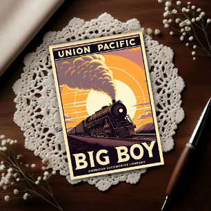 Carte Postale Train Vintage Union Pacific Big Boy 
