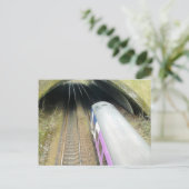 Carte Postale Train violet, Traces ferroviaires, Tunnel, Voyage (Debout devant)