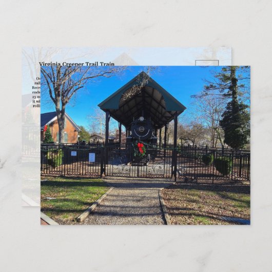 Carte Postale Train Virginia Creeper Trail (Devant / Derrière)