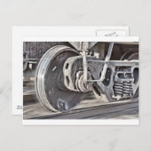 Carte Postale Train Wheels (Devant / Derrière)