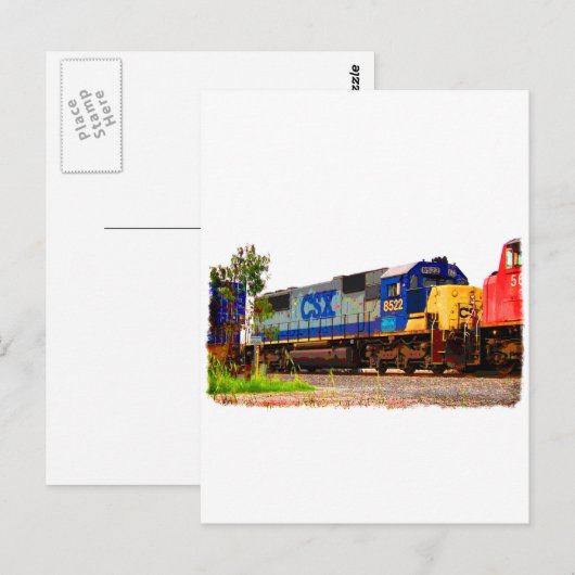 Carte Postale Trains (Devant / Derrière)