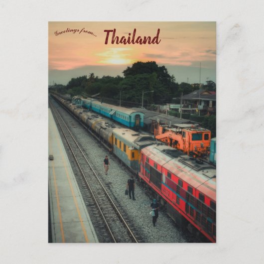 Carte Postale Trains à Chachoengsao Thaïlande (Devant)