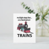 Carte Postale Trains Arrêts Multiples Mais Trains à Destination (Debout devant)