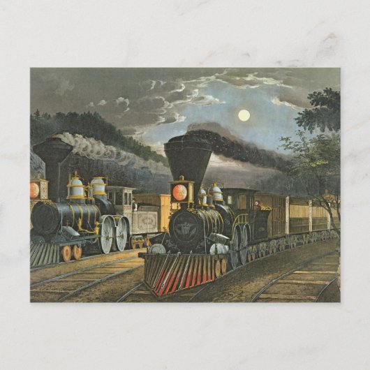Carte Postale Trains de l'Express de la foudre, 1863 (Devant)