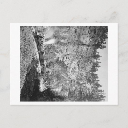 Carte Postale Trains de train à travers Elk Canyon près de (Devant)