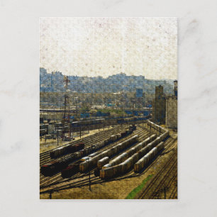 Carte Postale Trains du neuvième étage, vue sur Kansas City