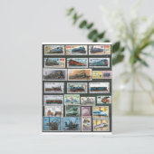 Carte Postale Trains ferroviaires locomotives 4 (Debout devant)