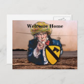 Carte Postale Trait de nom de la division de cavalerie 1er d'Air (Devant / Derrière)