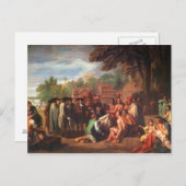 Carte Postale Traité de Penn avec les Indiens (Devant / Derrière)