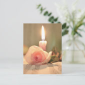 Carte Postale Traitement de beauté-rose rose et bougie (Debout devant)