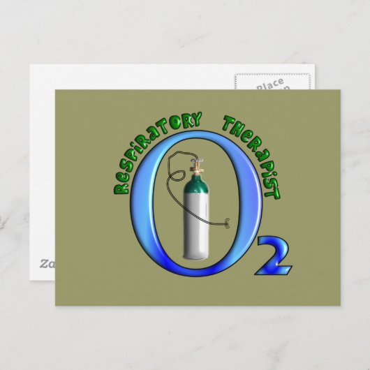 Carte Postale Traitement respiratoire Conception de réservoir O2 (Devant / Derrière)
