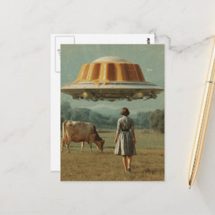 Carte Postale Traitement UFO du flan volant